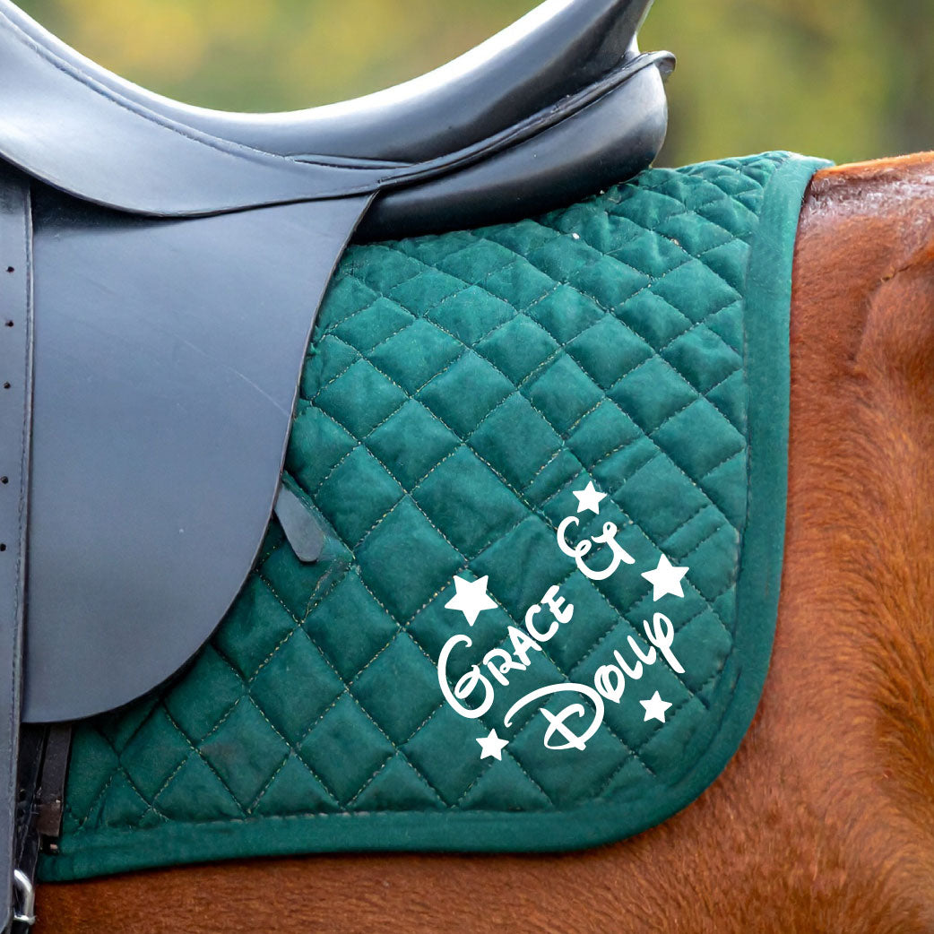 Personalised Equestrian Saddlecloth Saddle Pad - Magical Design