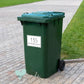 Personalised Wheelie Bin Stickers House Number & Street Name - Modern