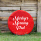 Personalised Bucket Feed Bowl Cover - Script Morning Design