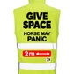 Official PW&S Unisex Hi Vis Equestrian Softshell Gilet – “Give Space, Horse May Panic, 2m” Safety Vest