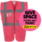 Official PW&S High Visibility Hi Vis Equestrian Reflective Vest Tabard Waistcoat GIVE SPACE, HORSE MAY PANIC, 2M
