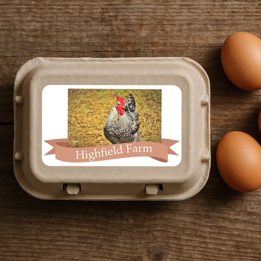 Personalised Photo Chicken Duck Poultry Hen Egg Box Labels
