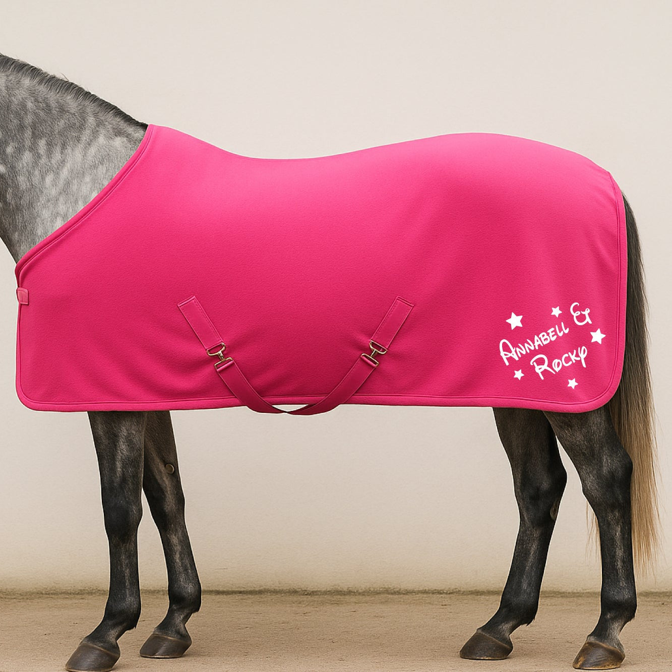 Personalised Equestrian Horse Pony Fleece Rug Cooler- Magical Style