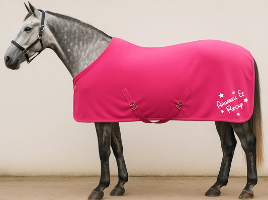 Personalised Equestrian Horse Pony Fleece Rug Cooler- Magical Style