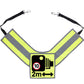 SQUARE Official PW&S High Visibility Equestrian Reflective Horse Breastplate With Camera Symbol and 2m Distance