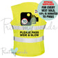 Ladies Official PW&S High Visibility Hi Vis Equestrian Reflective Vest CAMERA, 10mph, PLEASE PASS WIDE & SLOW