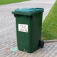 Personalised Wheelie Bin Stickers Labels House Name Number - Bunny Rabbit
