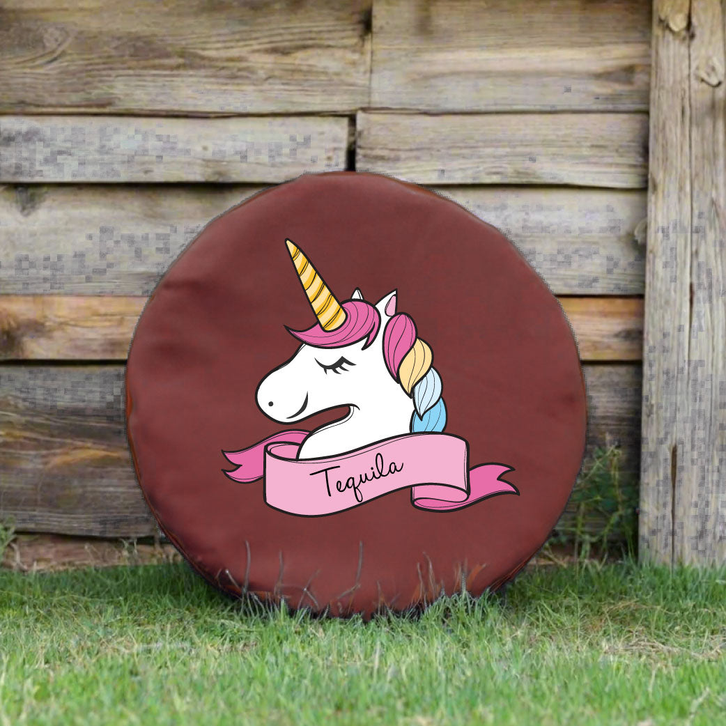 Personalised Bucket Feed Bowl Cover - Unicorn Head Design