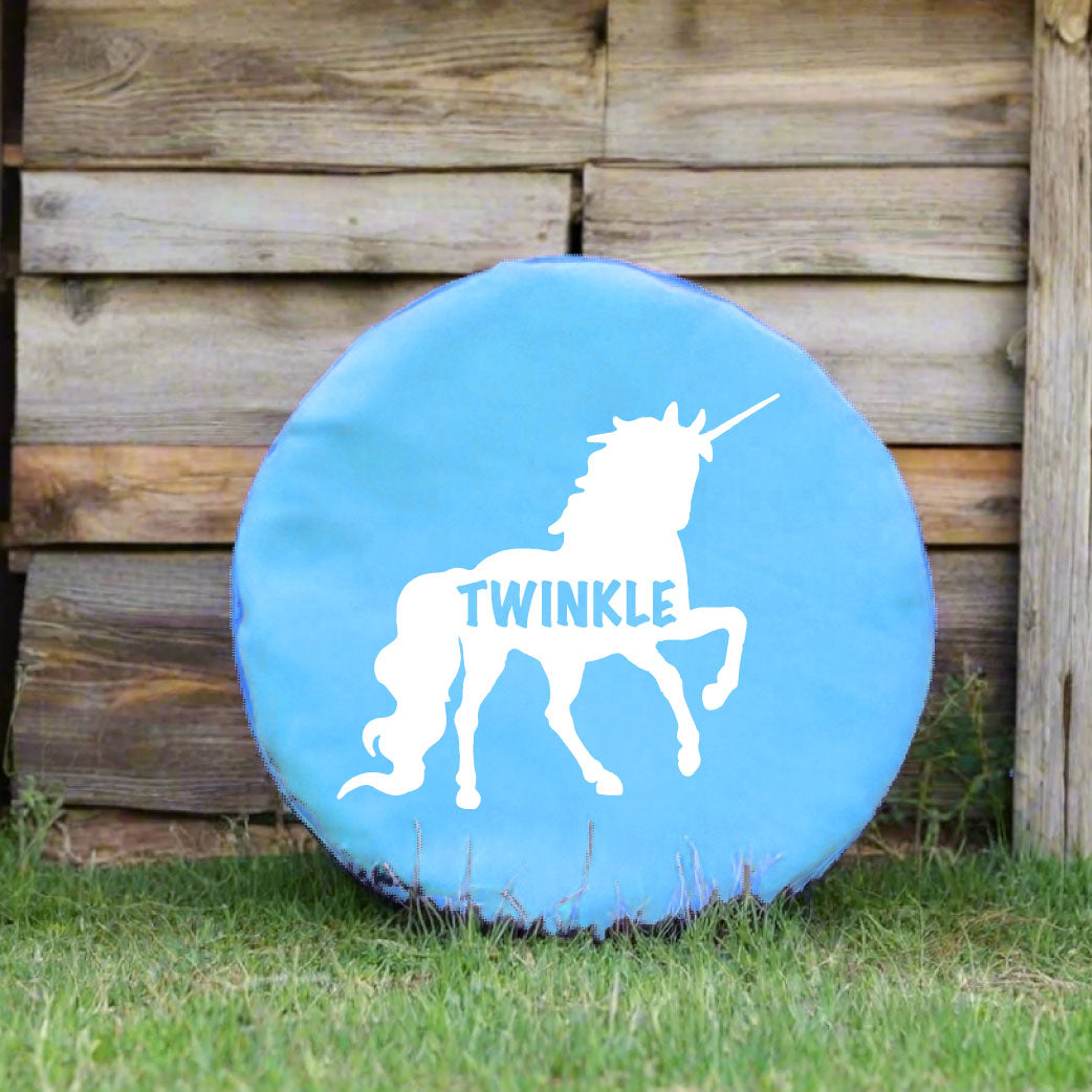 Personalised Bucket Feed Bowl Cover - Unicorn Design