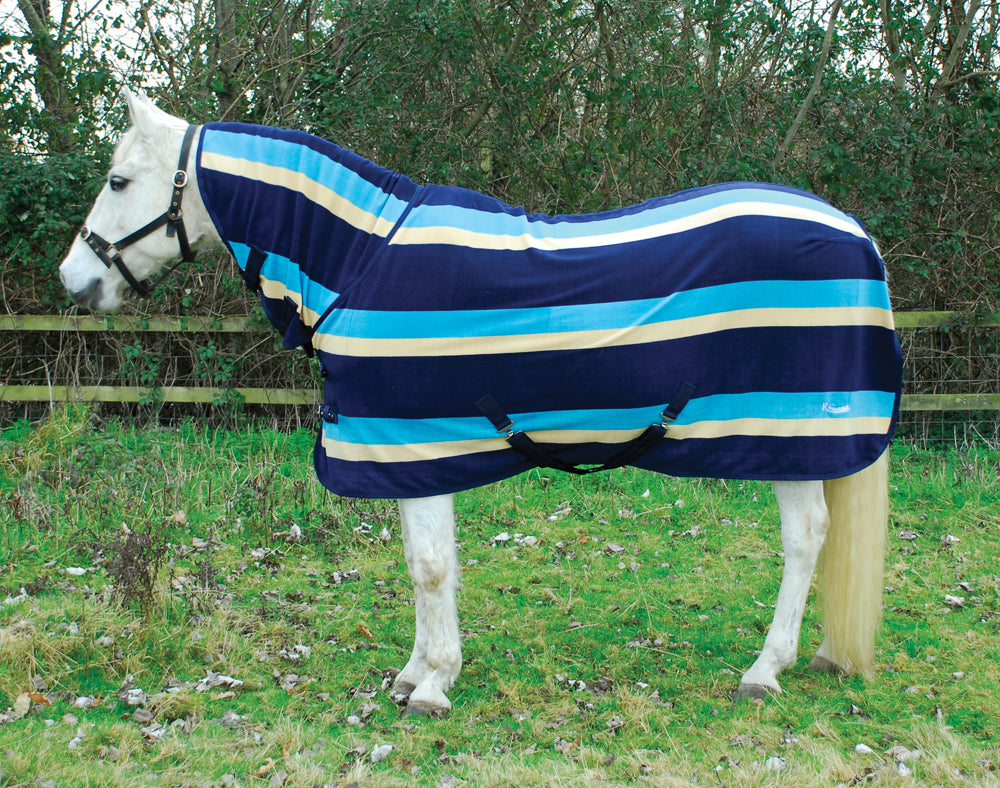 Personalised Equestrian Horse Pony Fleece Rug Cooler - Jumping Style