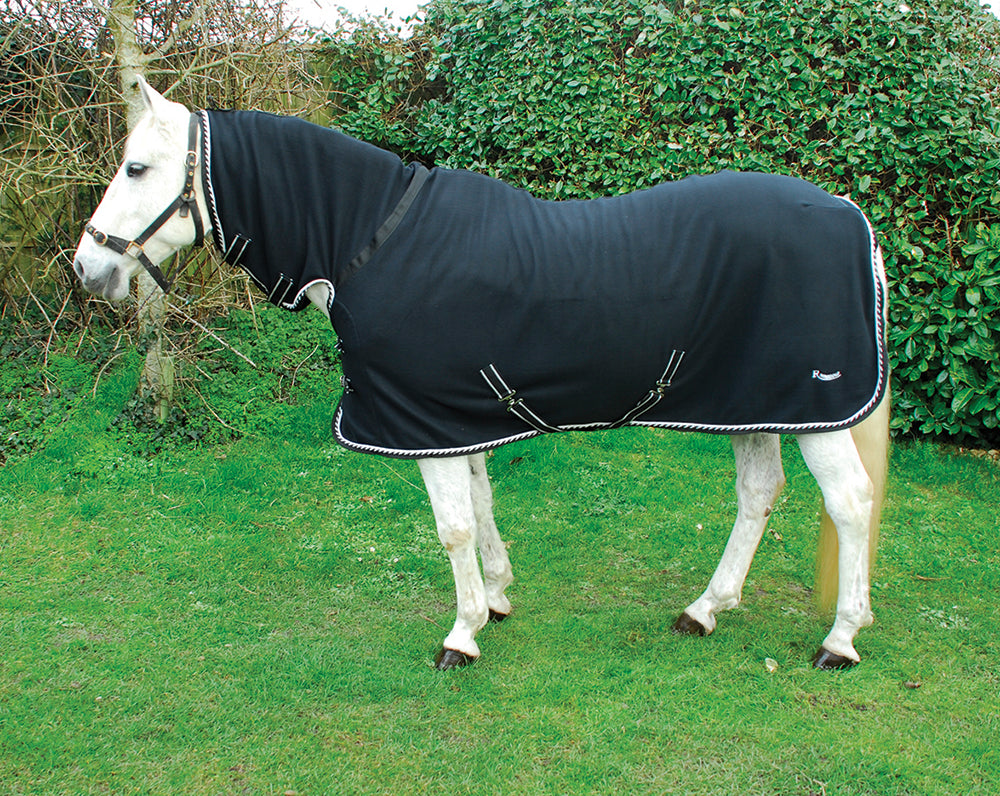 Personalised Equestrian Horse Pony Fleece Rug Cooler - Jumping Style