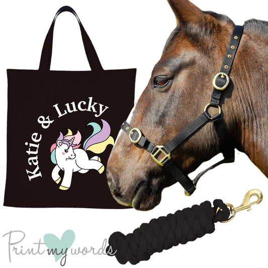 'Alexa' Personalised Matching Equestrian Set - Unicorn design