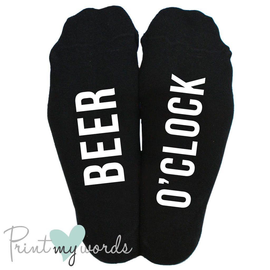 Men's Funny Socks - Beer O'Clock