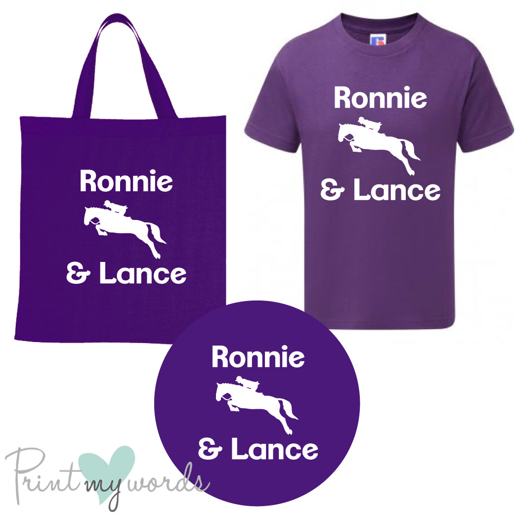'Bexley' Children's Personalised Matching Equestrian Set - Jumping Design