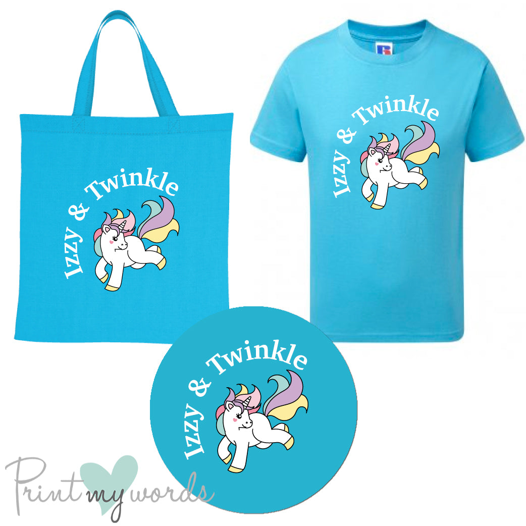 'Bexley' Children's Personalised Matching Equestrian Set - Unicorn Design