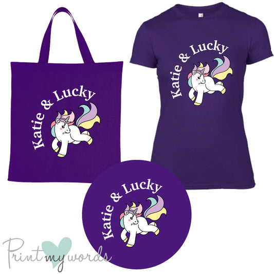 'Bexley' Ladies Personalised Matching Equestrian Set - Unicorn Design