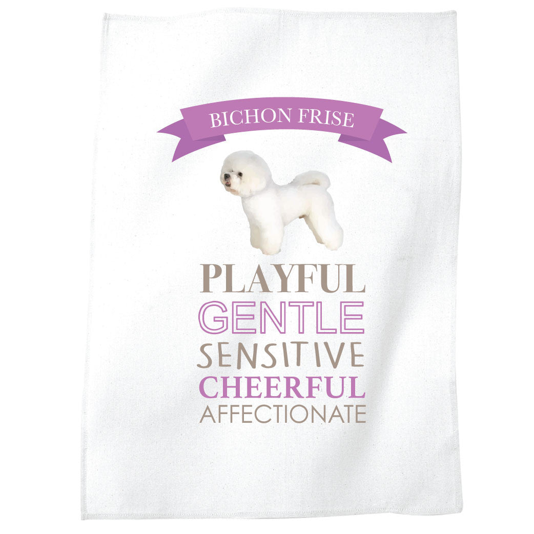 Bichon Frise Dog Tea Towel