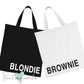 BLONDIE & BROWNIE Tote Bags