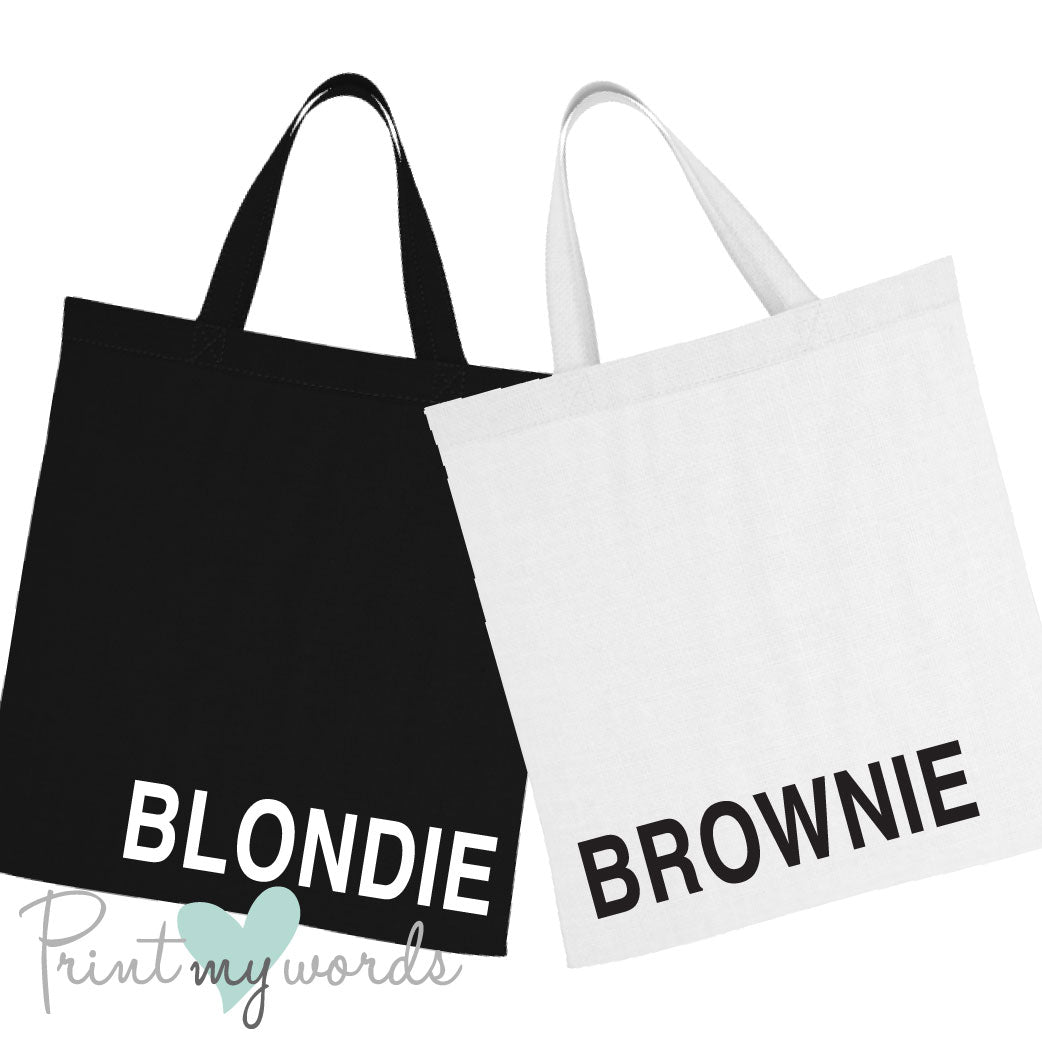 BLONDIE & BROWNIE Tote Bags