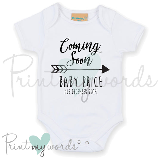 Personalised Baby Due Announcement Vest
