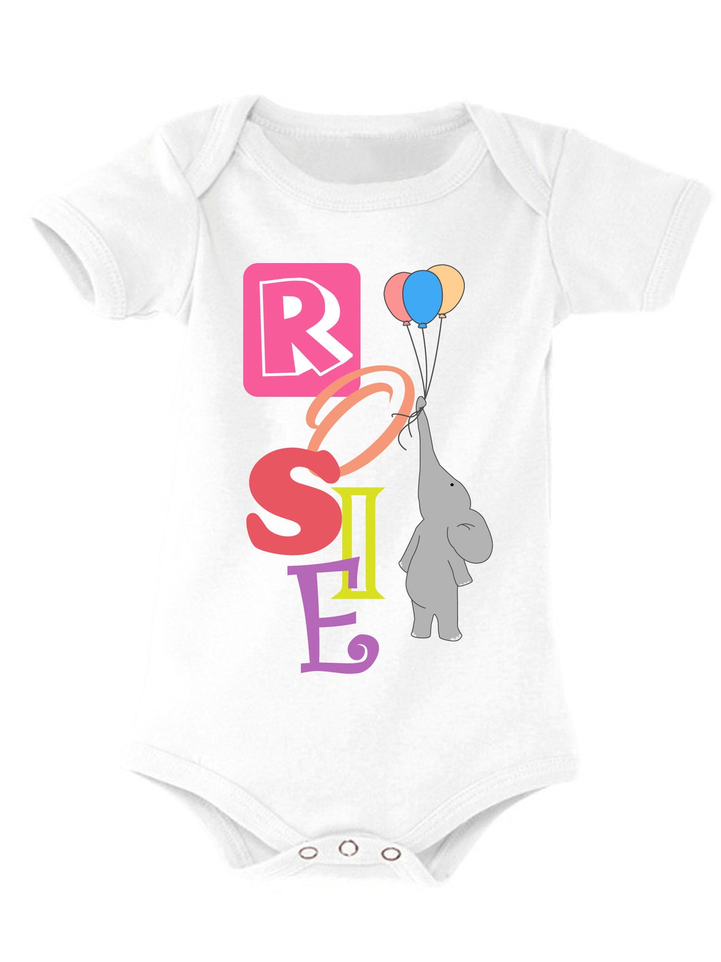Personalised Name Baby Vest Bodysuit Onesie
