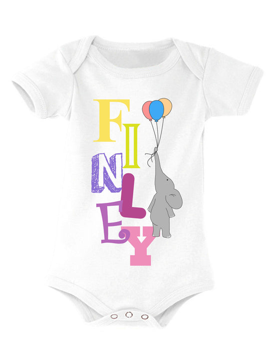 Personalised Name Baby Vest Bodysuit Onesie