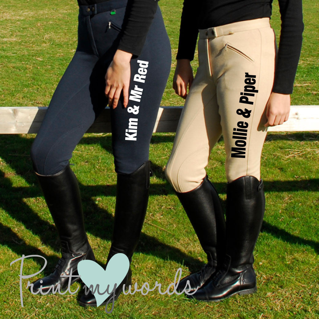 Ladies Basic Font Personalised Jodhpurs