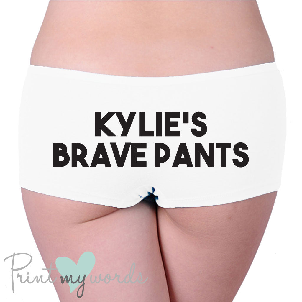 Ladies Personalised Brave Pants Short Briefs