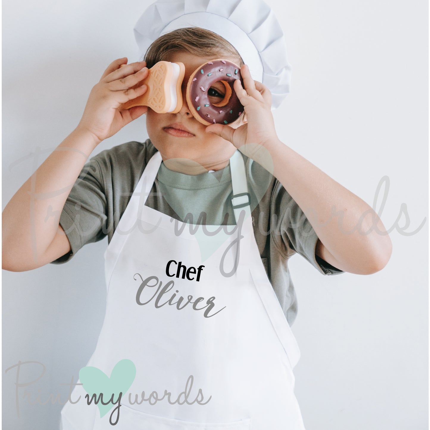 Children's Personalised Kitchen Cooking Apron Bib - Personalised Chef