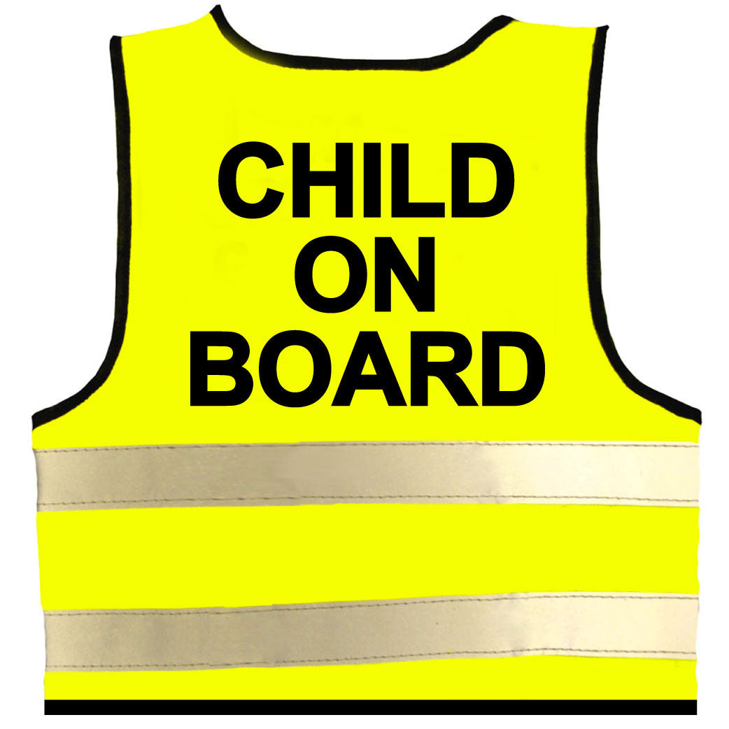 Children's High Visibility Reflective Vest CHILD ON BOARD hi-viz