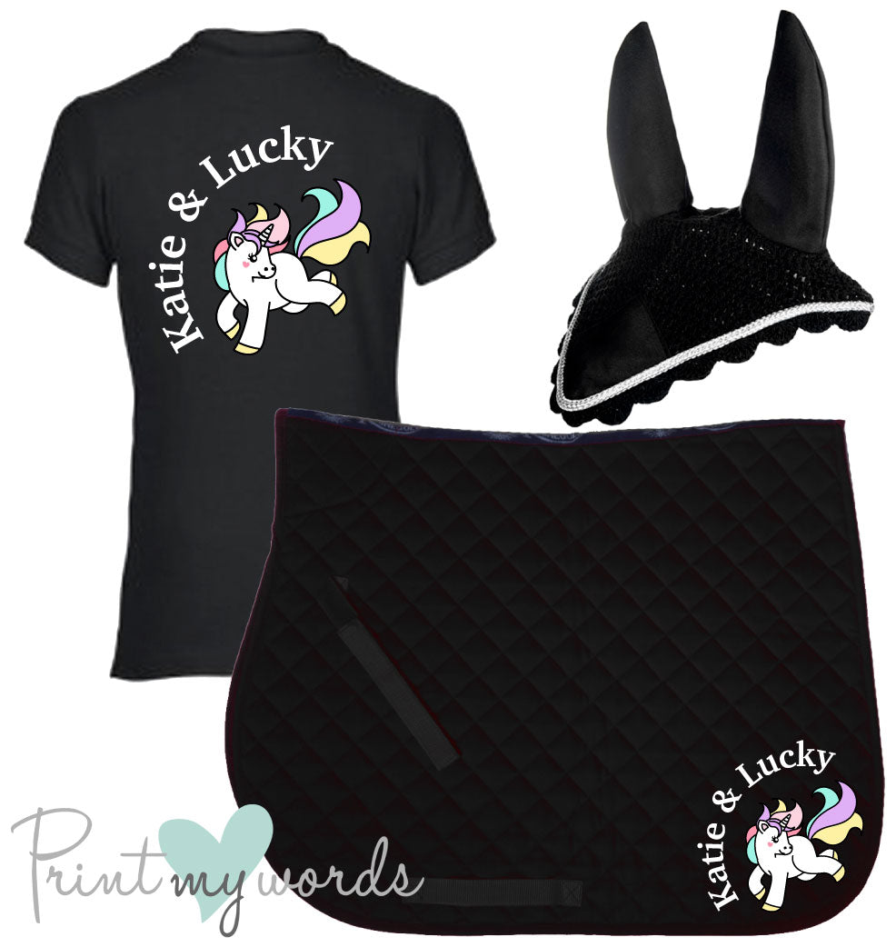 'Cora' Ladies Personalised Matching Equestrian Set - Unicorn Design