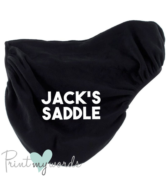 Personalised Fleece Saddle Cover - Bold Design