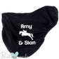 Personalised Fleece Saddle Cover - Jumping Design