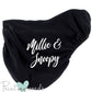 Personalised Fleece Saddle Cover - Scroll Design