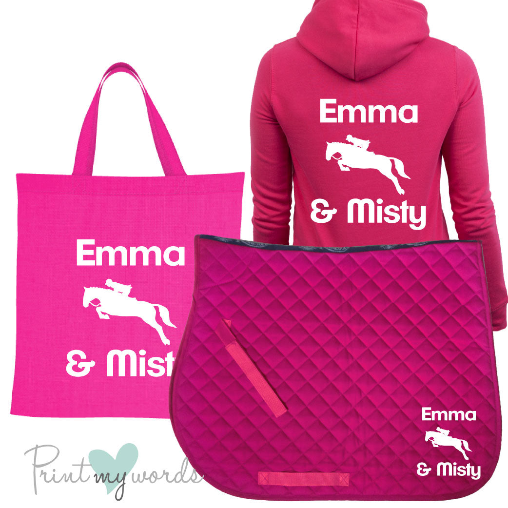 'Dolly' Children's Personalised Matching Equestrian Set - Jumping Design