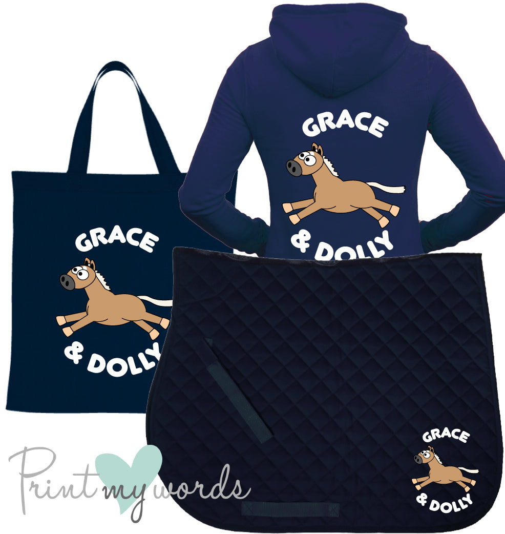 'Dolly' Ladies Personalised Matching Equestrian Set - Plodders Design