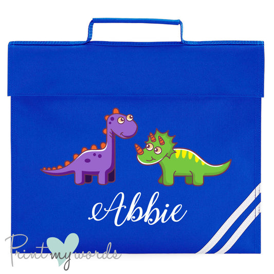 Children's Personalised Dinosaur School Book Bag