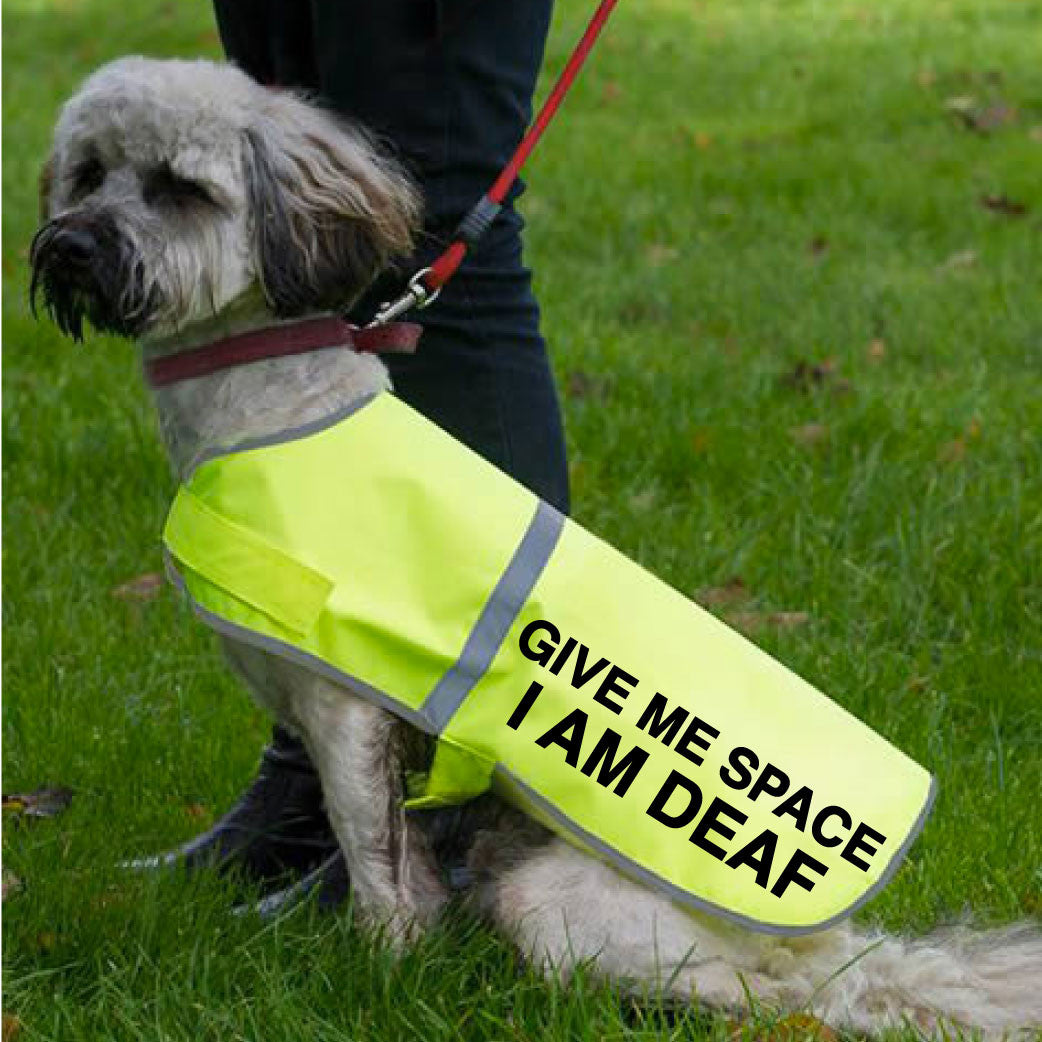 Hi Vis Reflective Dog Vest - DEAF DOG
