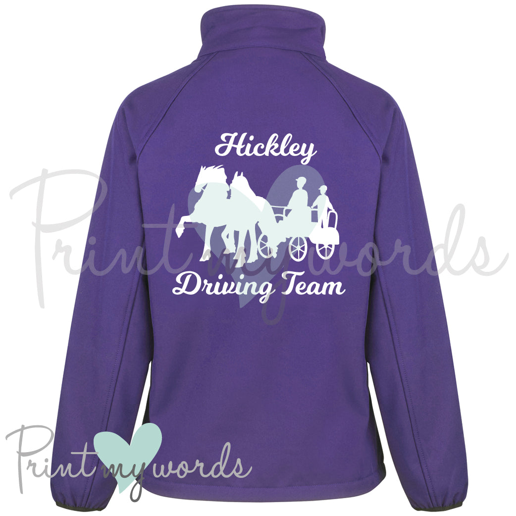 Personalised Equestrian Soft Shell Body Warmer Gilet Jacket - Carriage Driving Team