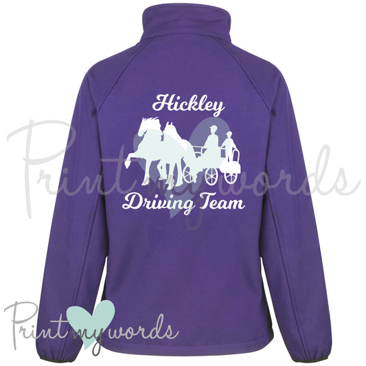 Personalised Equestrian Soft Shell Body Warmer Gilet Jacket - Carriage Driving Team