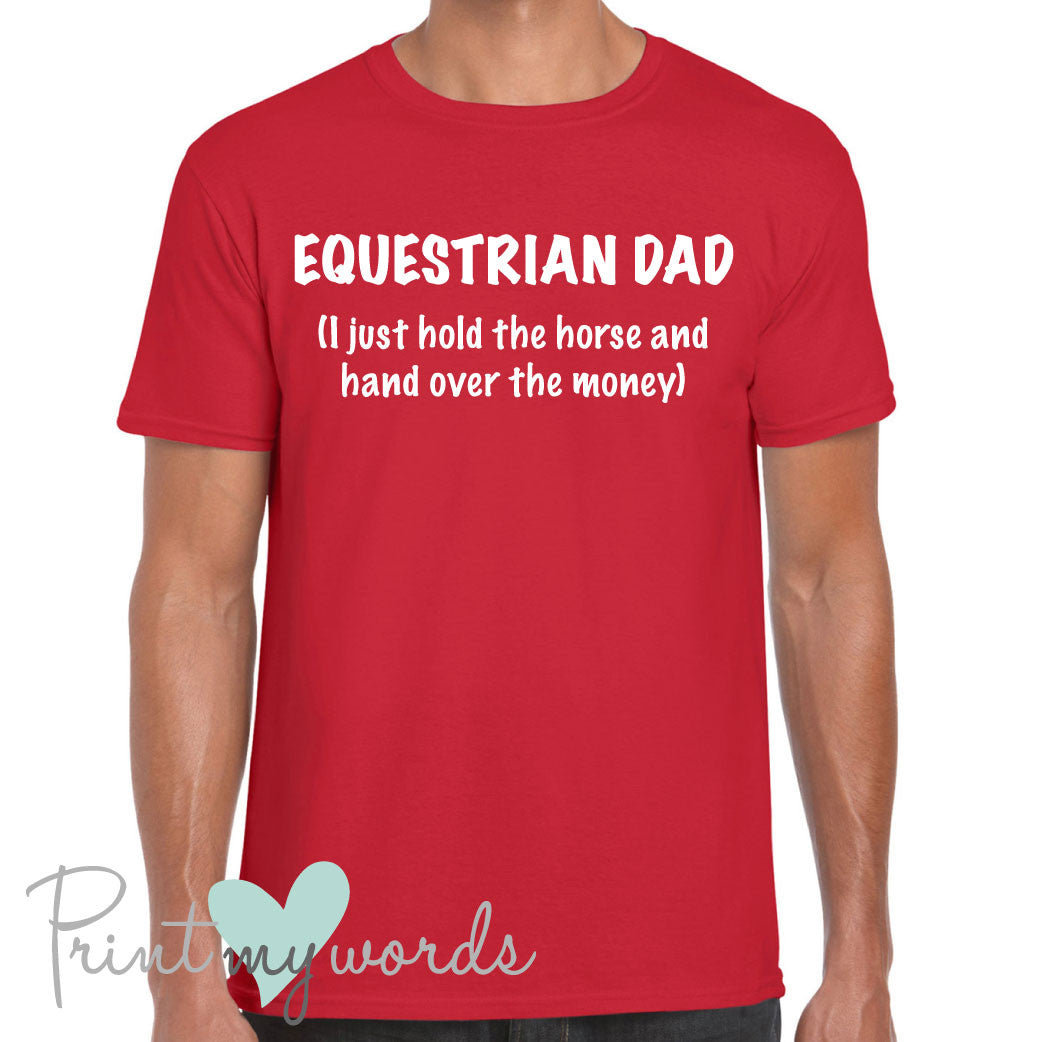 Men's Equestrian Dad Funny Horse T-Shirt Polo Shirt