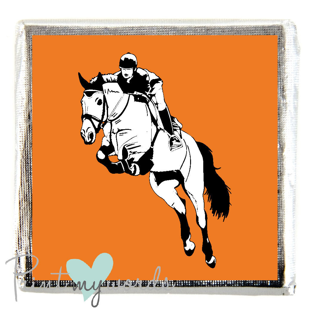 Horse Jumping Equestrian Themed Chocolate x10