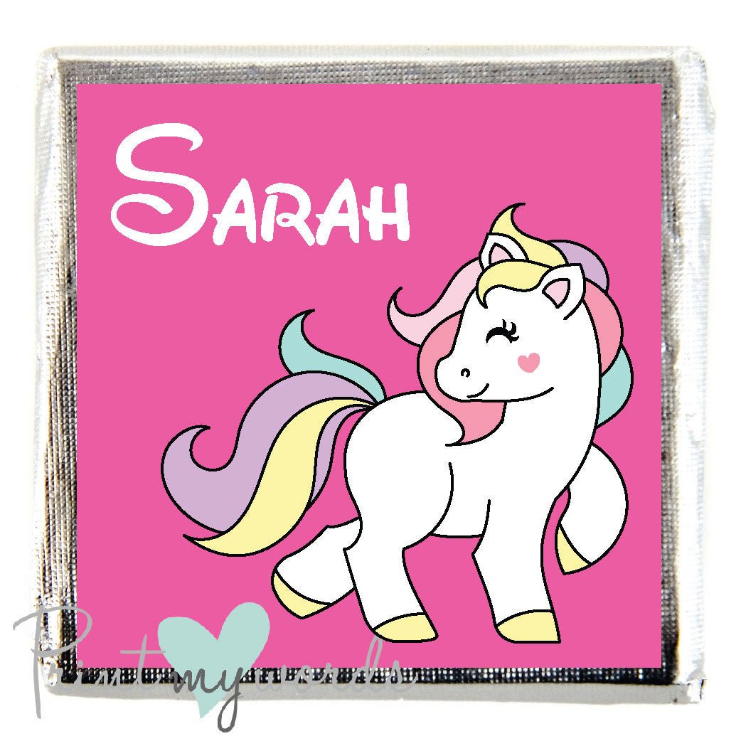 Personalised Magical Equestrian Themed Chocolate x10
