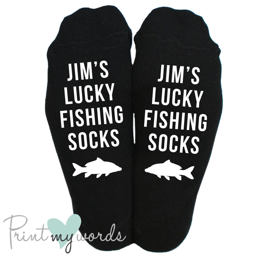 Men's Personalised Socks - Lucky Fishing Socks