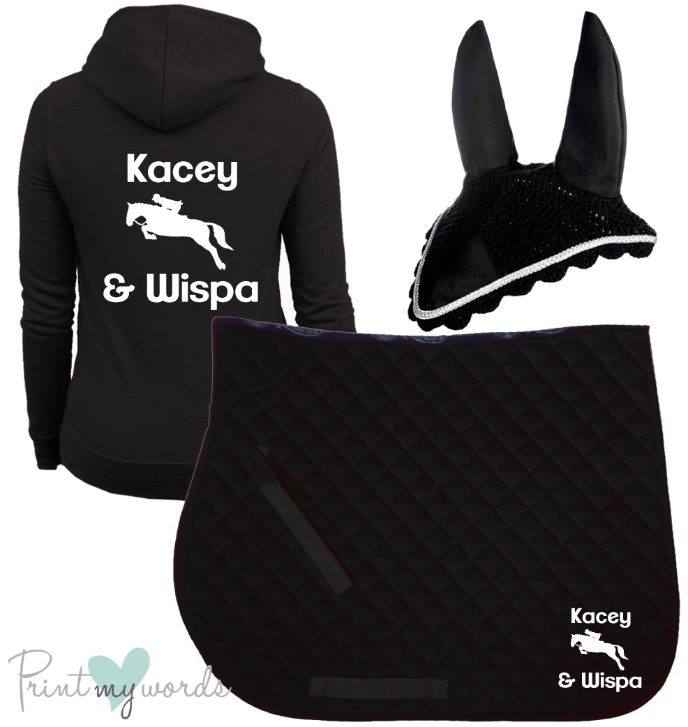 'Freya' Ladies Personalised Matching Equestrian Set - Jumping Design