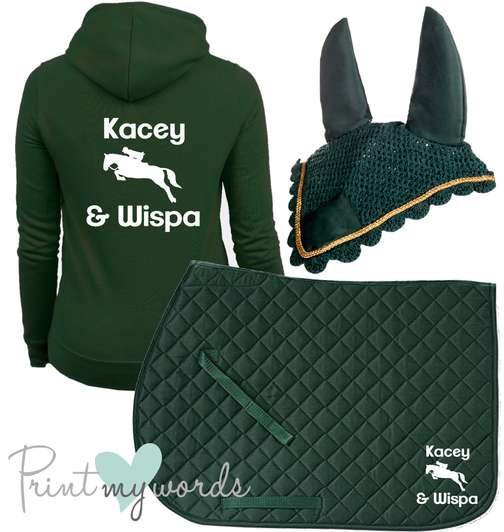 'Freya' Ladies Personalised Matching Equestrian Set - Jumping Design