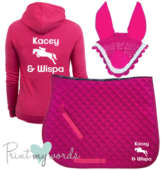 'Freya' Ladies Personalised Matching Equestrian Set - Jumping Design