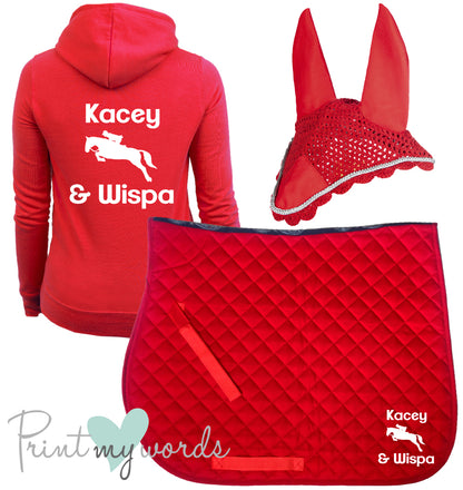 'Freya' Ladies Personalised Matching Equestrian Set - Jumping Design