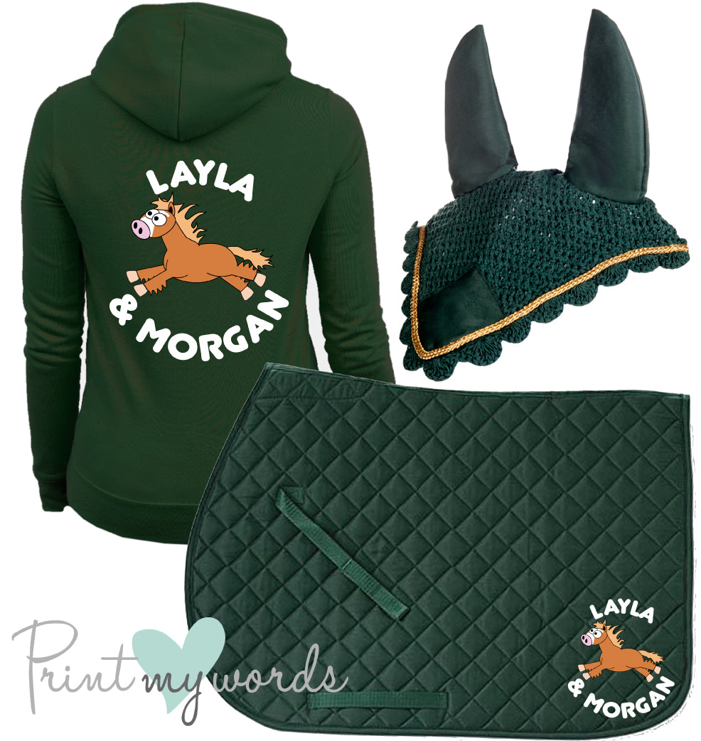 'Freya' Ladies Personalised Matching Equestrian Set - Plodders Design