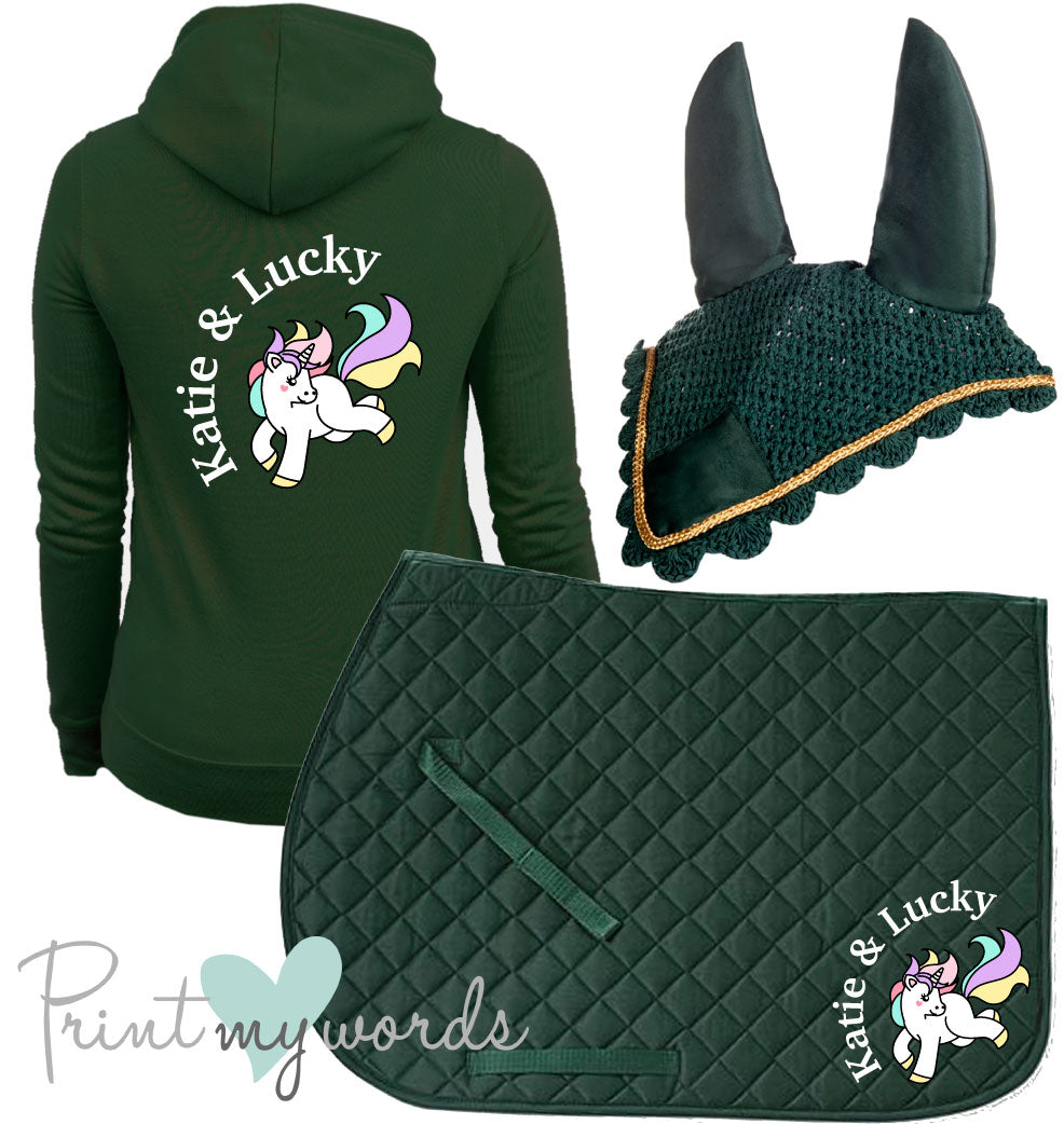 'Freya' Ladies Personalised Matching Equestrian Set - Unicorn Design